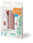 BabyOno NATURAL BAMBOO bambusz textilpelenka 3 db 70×70 cm - barna (5914909)