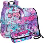 COOLPACK - Cross iskolatáska szett ovális tolltartóval - K-Pop - Rainbow (F026037-2-szett) (F026037)