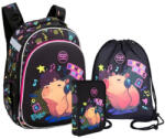 COOLPACK - Turtle iskolatáska szett kihajtható tolltartóval - Capybara Music (F015961-2-szett) (F015961)
