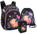 COOLPACK - Turtle iskolatáska szett felszerelt 3 emeletes tolltartóval - Capybara Music (F015961-1-szett) (F015961)