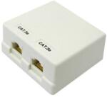 Datacom CAT5E STP 2 × RJ45 alsó kivezetésű fali aljzat (2316)