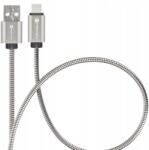 Forcell Кабел Forcell - F-Energy Metal C234, USB-A/USB-C, 2 m, 66W, сребрист (5903396381249)