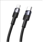 USAMS USB-C to Lightning adatkábel 30W, 1, 2 m alumínium ötvözet, SY Series SJ729USB01 (US-SJ729) (319928)