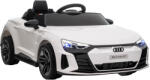 HomCom Elektromos gyerekautó, audi engedéllyel, biztonsági övvel, távirányítóval, lámpákkal, fehér (370-220V90RD)