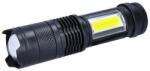 Solight LED újratölthető zsebzseblámpa zoommal, fekete szín (WN49)