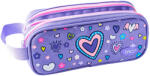 DACO Penar etui tip borseta DACO PE715M, 3 fermoare, 21.5 x 9.5 x 9 cm, Mov (PE715M) Penar