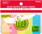 Daco Bloc notes adeziv index (Post-it) DACO, 50 x 20 mm, 5 culori (BN300)