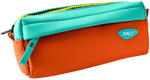 DACO Penar etui tip borseta DACO PE712T, 2 fermoare, 20.5 x 5.5 x 9 cm, Turcoaz si Portocaliu (PE712T) Penar