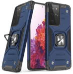 Wozinsky Husa Wozinsky Ring Armor tough hybrid case cover + magnetic holder for Samsung Galaxy S22 Ultra blue - vexio