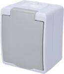 Solight Egyes aljzat, nedves környezetbe, IP54, szürke (SL1065)