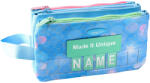 DACO Penar etui tip borseta DACO PE713A, 3 fermoare, 22 x 4 x 12 cm, model Solzi de Sirena (PE713A) Penar