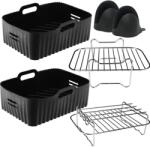 MOLEATH Forrólevegős Sütő Tartozék Szett 23cm Szilikon Forma Ninja Foodi AF300EU AF400EU Cecotec 9L Dual Zone Kompatibilis - für Ninja AF300EU AF400EU, Cecotec 9L