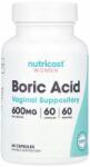 Nutricost Acid boric, 600 mg, 60 capsule vaginale, Nutricost