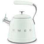 SMEG Ceainic cu fluier Smeg CKLW2001PG, 2, 3 l, pentru plite cu inducție, mâner care nu se încălzește, oțel, verde pastel (CKLW2001PG)