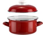 Perfect Home Cratiță emailată cu capac 16cm 1, 5l bordo 54461 (14209)