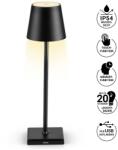 N8Werk Lampă de masă LED cu touch și acumulator neagră 54615 (DS00263-L)