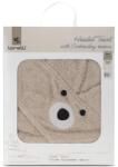 Lorelli Prosop de baie cu gluga si broderie, Lorelli, 90 x 90 cm, bumbac, Soft Beige
