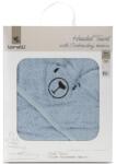 Lorelli Prosop de baie cu gluga si broderie, Lorelli, 90 x 90 cm, bumbac, Soft Blue
