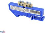 Schelinger moduláris sorkapocs 35 mm-es DIN sínre, 63 A, 500 V, 1 modul, kék BM-A18-TBI-6X09-04P-NI (BM-A18-TBI-6X09-04P-NI)