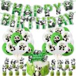  Panda szülinapi lufi szett, Lufik Születésnapi dekoráció panda party