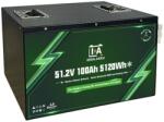 Idealakku IB sorozatú LiFePO4 akkumulátor 48V 100Ah intelligens BMS-sel, Bluetooth-tal és fűtéssel (IB-48-100H)