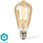 Nedis Bec LED Smart WiFi cu filament Nedis, E27, ST64, 7W, 806 lm, 1800K-3000K (WIFILRF10ST64)