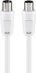 Goobay Cablu antena coaxial tata - coaxial mama alb 2.5m, Goobay produs cu ambalaj deteriorat (ADS-CX-S-2.5-GBAY)