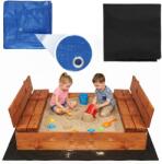 SPRINGOS Sb-120set impregnált fa homokozók 120 x 120 cm (SB-120SET)