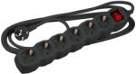Technik Prelungitor 6 prize 1.5M, cablu 3x1.5mmp, cu intrerupator, negru, Technik MT6W1, 5MS1, 5-BK (EXTS-6S1.5M-SWBK-THK)