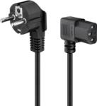 Goobay Cablu de alimentare calculator Schuko 90grade tata - CCE mama 90grade 3m, Goobay (CABLE-703AN-3-GBAY)