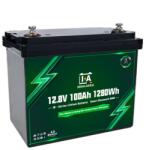 Idealakku IB sorozatú LiFePO₄ akkumulátor 12, 8V 100Ah intelligens BMS-sel és Bluetooth-tal (IB-12-100H)