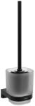 RAVAK CHROME CR II 410.20BLM Fali WC kefetartó, kefével, matt fekete (X07P1384)