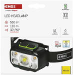 EMOS LED Fejlámpa tölthető P3546, 550 lm, 110 m, Li-Pol 1000 mAh / 3× AAA (P3546)