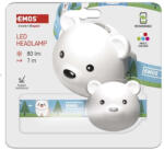 EMOS LED Fejlámpa tölthető medve 80 lm, Li-Pol 500 mAh P3543 (P3543)