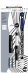 Eberhard Faber Stilou scolar + pic + rezerve, corp alb-negru, NXT Eberhard Faber (EF551001)