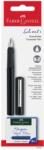 Faber-Castell Stilou scolar FABER-CASTELL+ set 6 rezerve, negru (FC149809)
