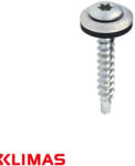 Klimas WDD-48035 lencsefejű önfúró lemezcsavar fához, EPDM alátét, TX, horganyzott - 4, 8x35 (WDD-48035)