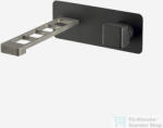 Webert ONE-X fali mosdócsaptelep fekete/inox színben, leeresztő nélkül, OX830606.441 (OX830606441)