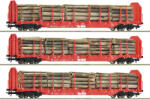 Roco 6600318 Rönkszállító kocsi készlet, Rnoos, OnRail VI (9005033390983)