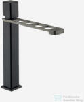 Webert ONE-X magasított mosdócsaptelep up&down leeresztővel, fekete/inox OX830401.441 (OX830401441)