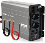 Qoltec MS Wave feszültségátalakító | 12V-ról 230V-ra | 2500/5000W | USB | Kompatibilis LiFePO4, GEL és AGM akkumulátorokkal (52685)