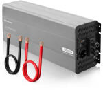 Qoltec Tiszta Színuszhullámú Inverter | 24V-ról 230V-ra | 5000/10000W | USB | Kompatibilis LiFePO4 GEL AGM-mel (52695)