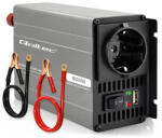 Qoltec MS Wave feszültségátalakító | 12V-ról 230V-ra | 300/600W | USB | Kompatibilis LiFePO4, GEL és AGM akkumulátorokkal (52680)
