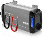 Qoltec Tiszta Szinusz Hullám Inverter | 12V-ról 230V-ra | 1000/2000W | LCD | USB | USC-C | Kompatibilis LiFePO4 GEL AGM-mel (52689)