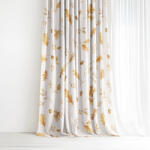 Goldea draperie decorativă luca - frunze de stejar 220x150 cm