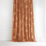 Goldea draperie 100% bumbac - frunze portocalii de toamnă 240x150 cm