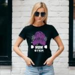 Gravolo Tricou pentru mamica cu tematica Halloween, cu mesajul amuzant MOMSTER (C750)