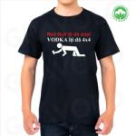 Gravolo Tricou negru personalizat: Red Bull iti da aripi, VODKA iti da 4x4 (barbat) (C373)