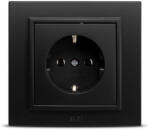 Elbi Priza Schuko cu impamantare 16A, negru mat, Zena (EL0070983)