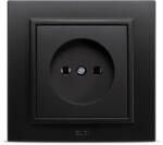 Elbi Priza fara contact de protectie 16A, negru mat, Zena (EL0070985)